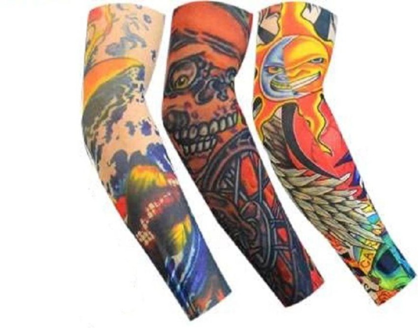 Indus Cloud Sun Protection Arm Sleeves Tattoo Cover up & Hand Sleeves Nylon Arm Warmer Price in India - Buy Indus Cloud Sun Protection Arm Sleeves Tattoo Cover up & Hand Sleeves